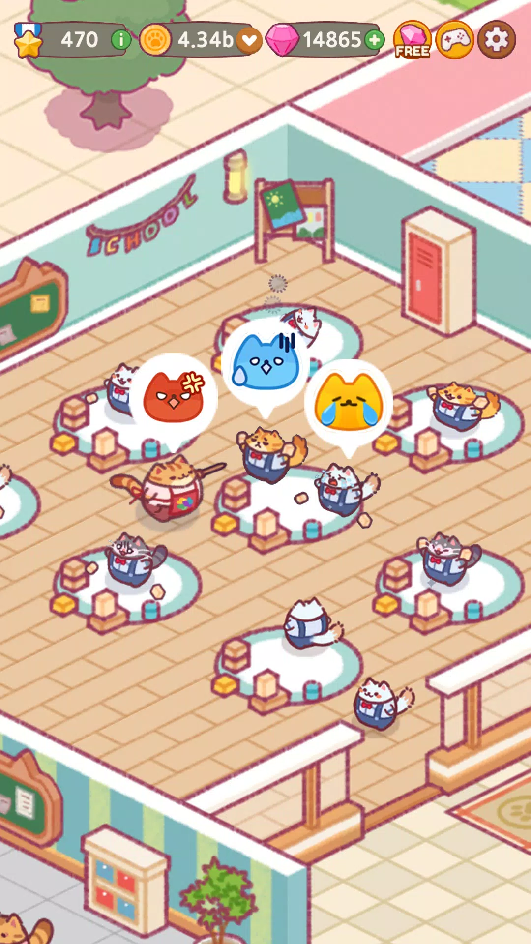 Cat School : Idle Cute Tycoon Screenshot2