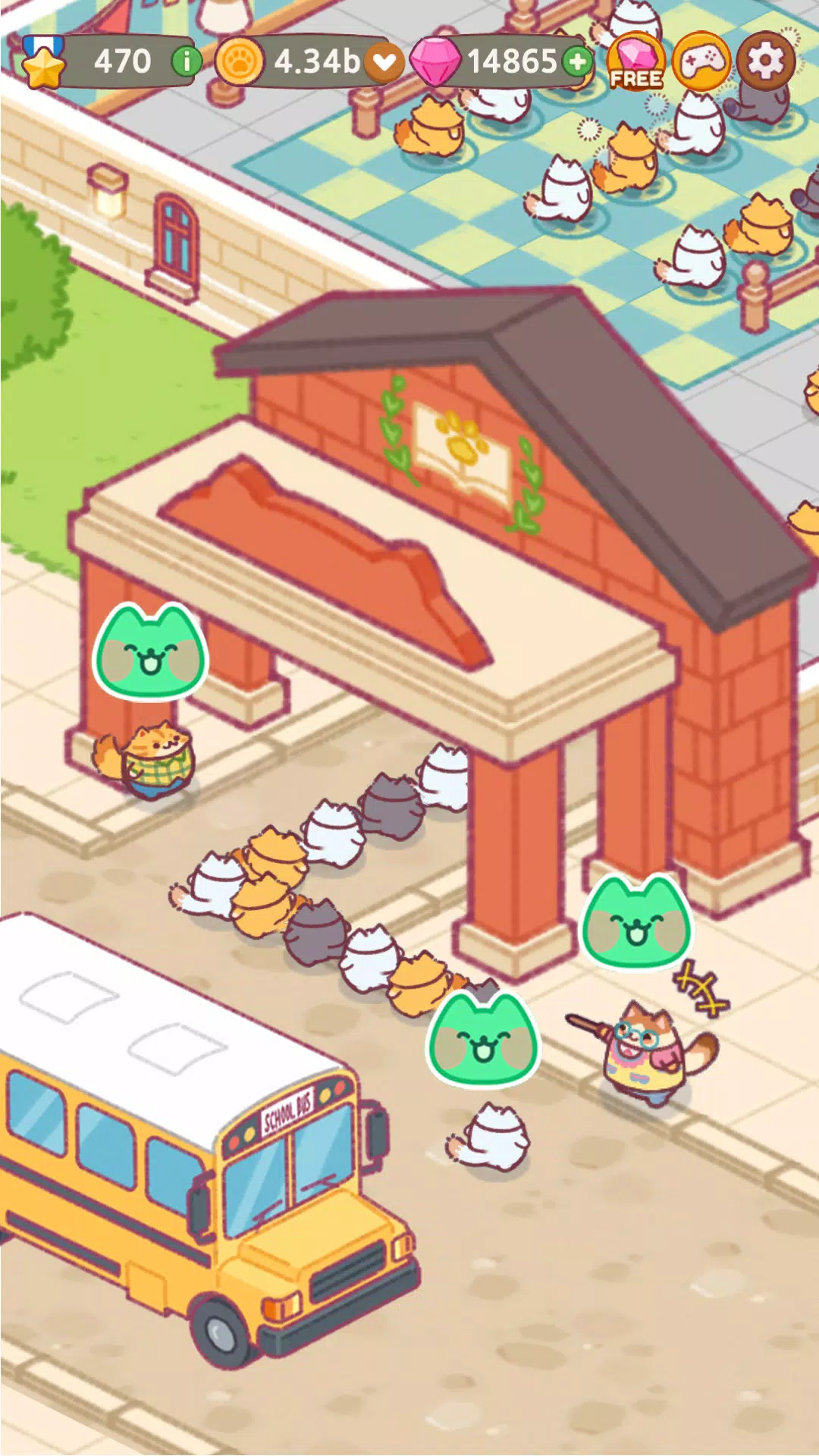 Cat School : Idle Cute Tycoon Screenshot1