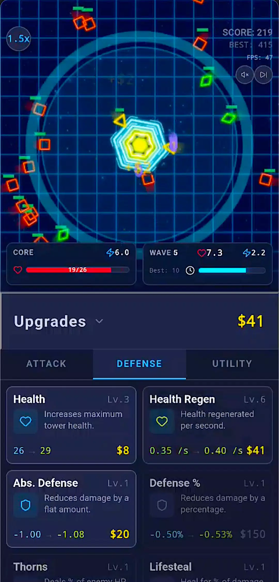 Neon Tower Defense Screenshot2
